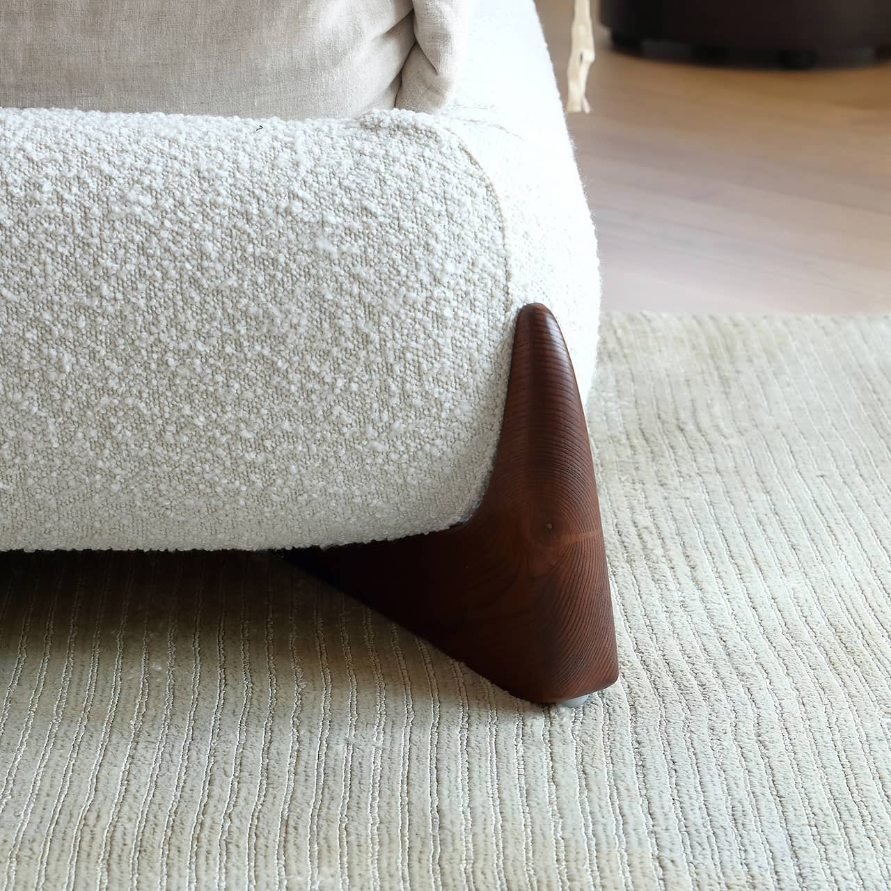 Minimalistic White California King Size Bed with Pine Frame & Upholstered Headboard for Your Ultimate Comfort  my-375 Minimalistic White California King Size Bed with Pine Frame & Upholstered Headboard for Your Ultimate Comfort  my-375