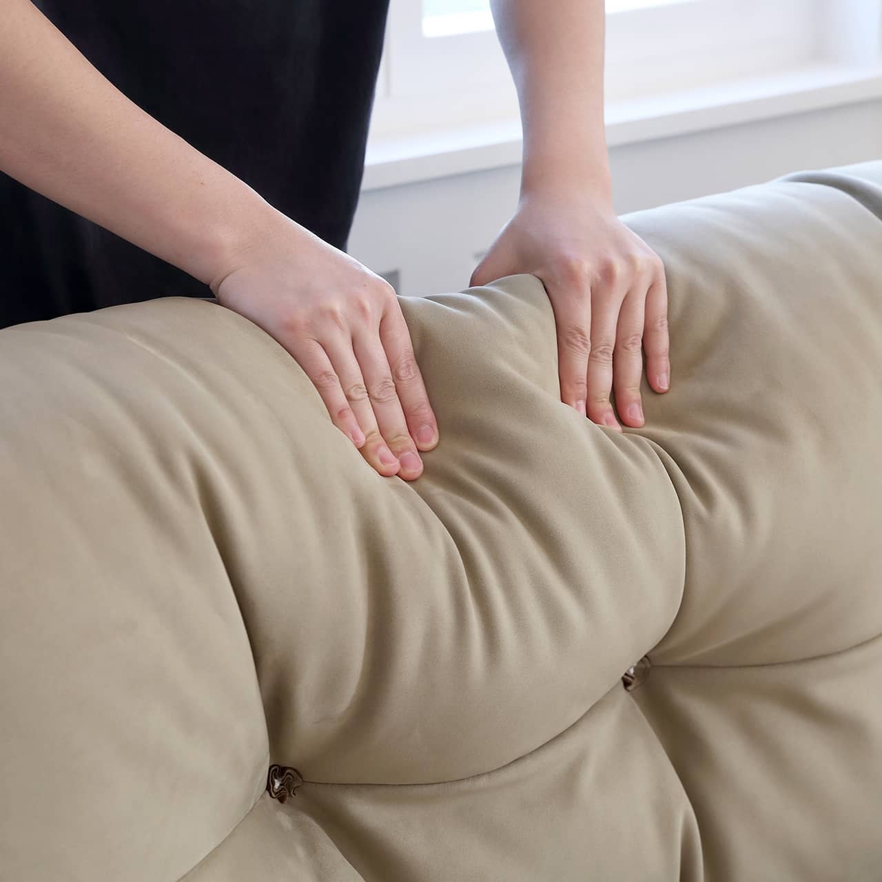 Stylish Gray California King Size Bed Pine Frame & Upholstered Headboard for Bedroom my-377 Stylish Gray California King Size Bed Pine Frame & Upholstered Headboard for Bedroom my-377