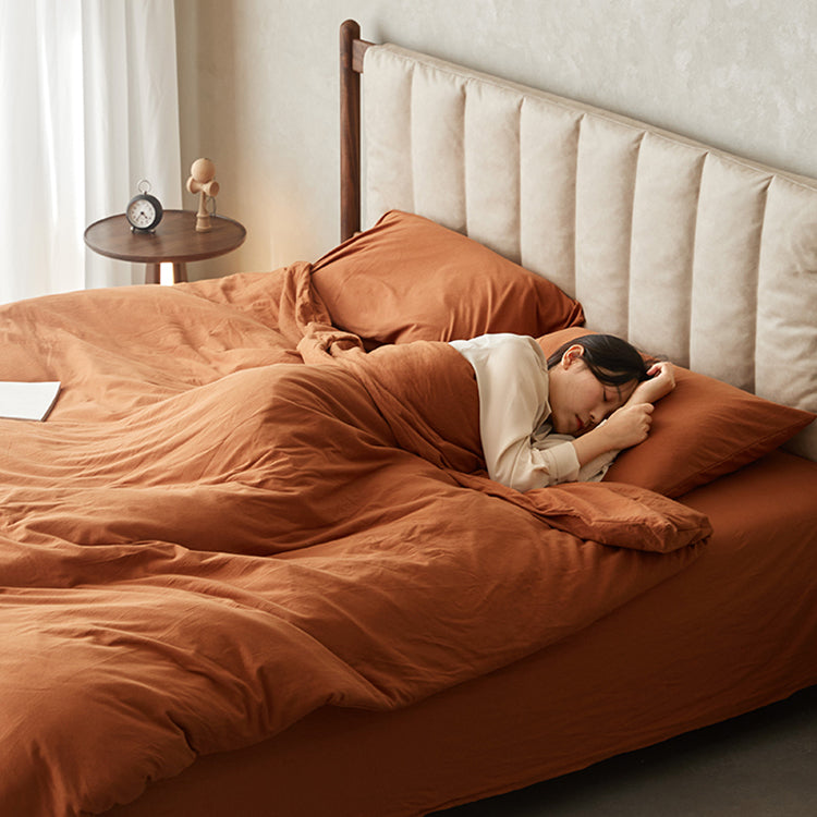 Luxurious Queen & California King Size Bed with Black Walnut Frame & Upholstery Headboard for Bedroom ps-003 Luxurious Queen & California King Size Bed with Black Walnut Frame & Upholstery Headboard for Bedroom ps-003