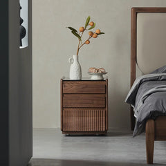 Premium Black Walnut Nightstand- Elegant Storage Solution for Your Home ps-008