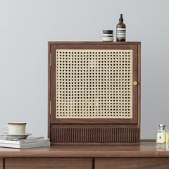 Elegant Black Walnut Cabinet - Premium Wood Storage Solution for Contemporary Homes ps-022