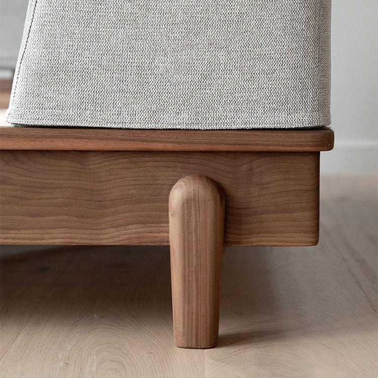 Modern Bed for Kids with Walnut Bed Frame & Velvet Upholstery Headboard ps-025 Modern Bed for Kids with Walnut Bed Frame & Velvet Upholstery Headboard ps-025