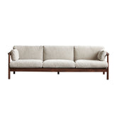Luxurious Chenille Fabric Sofa with Organic Cotton & High Resilience Foam - Black Walnut & Russian Larch Frame ps-030