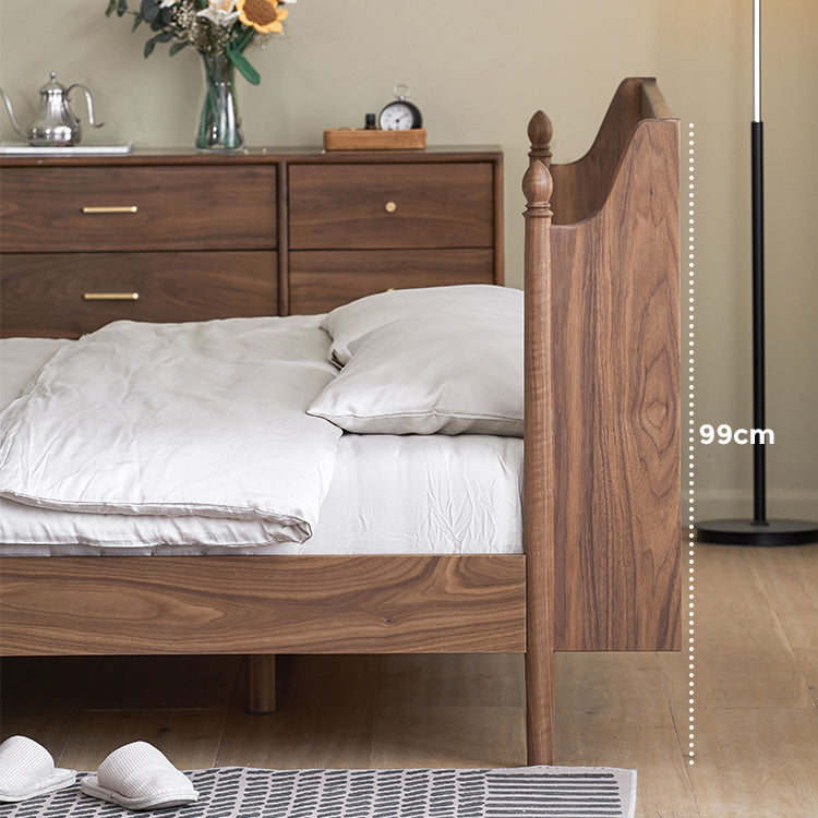 Luxurious Queen & California King Size Bed with Black Walnut Frame & Soft Headboard ps-074 Luxurious Queen & California King Size Bed with Black Walnut Frame & Soft Headboard ps-074