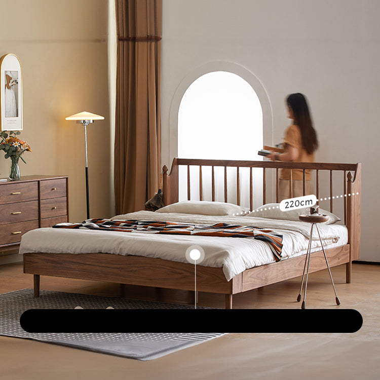 Luxurious Queen & California King Size Bed with Black Walnut Frame & Soft Headboard ps-074 Luxurious Queen & California King Size Bed with Black Walnut Frame & Soft Headboard ps-074