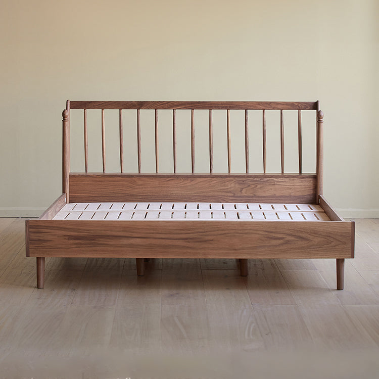 Luxurious Queen & California King Size Bed with Black Walnut Frame & Soft Headboard ps-074 Luxurious Queen & California King Size Bed with Black Walnut Frame & Soft Headboard ps-074