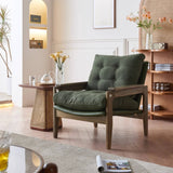 Stylish Brown Rattan & Ash Wood End Table for Modern Living Spaces tzm-518