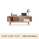 Premium Oak Wood TV Stand - Stylish & Durable Entertainment Center y84n06