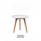 Round Oak Wood Coffee Table with Rotatable Top for Storage - Stylish Design for LIvingroom yw-180