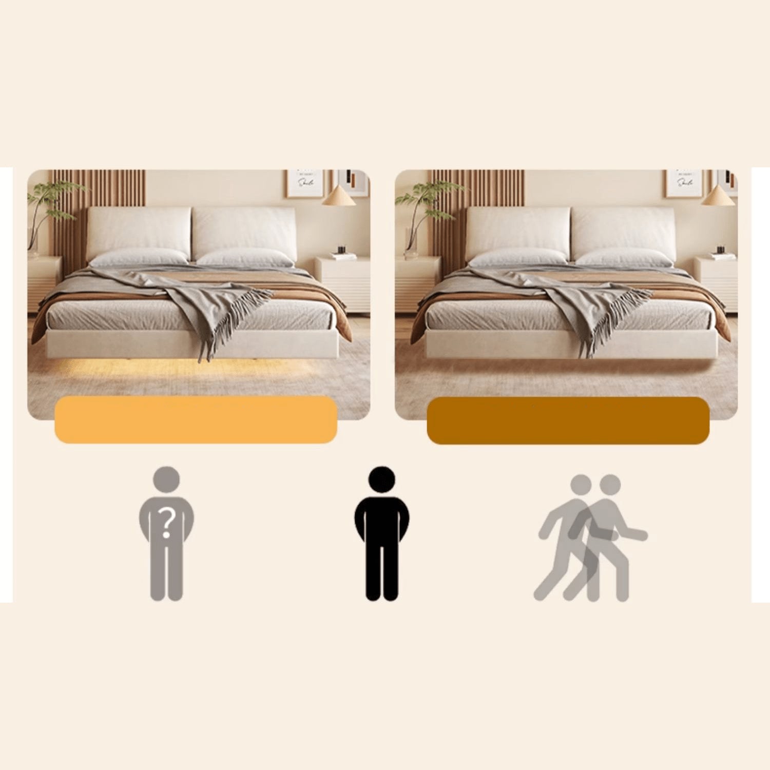 Modern Cal King Techno Fabric Bed with Pine Frame & Upholstered Headboard for Your Room yw-208 Modern Cal King Techno Fabric Bed with Pine Frame & Upholstered Headboard for Your Room yw-208