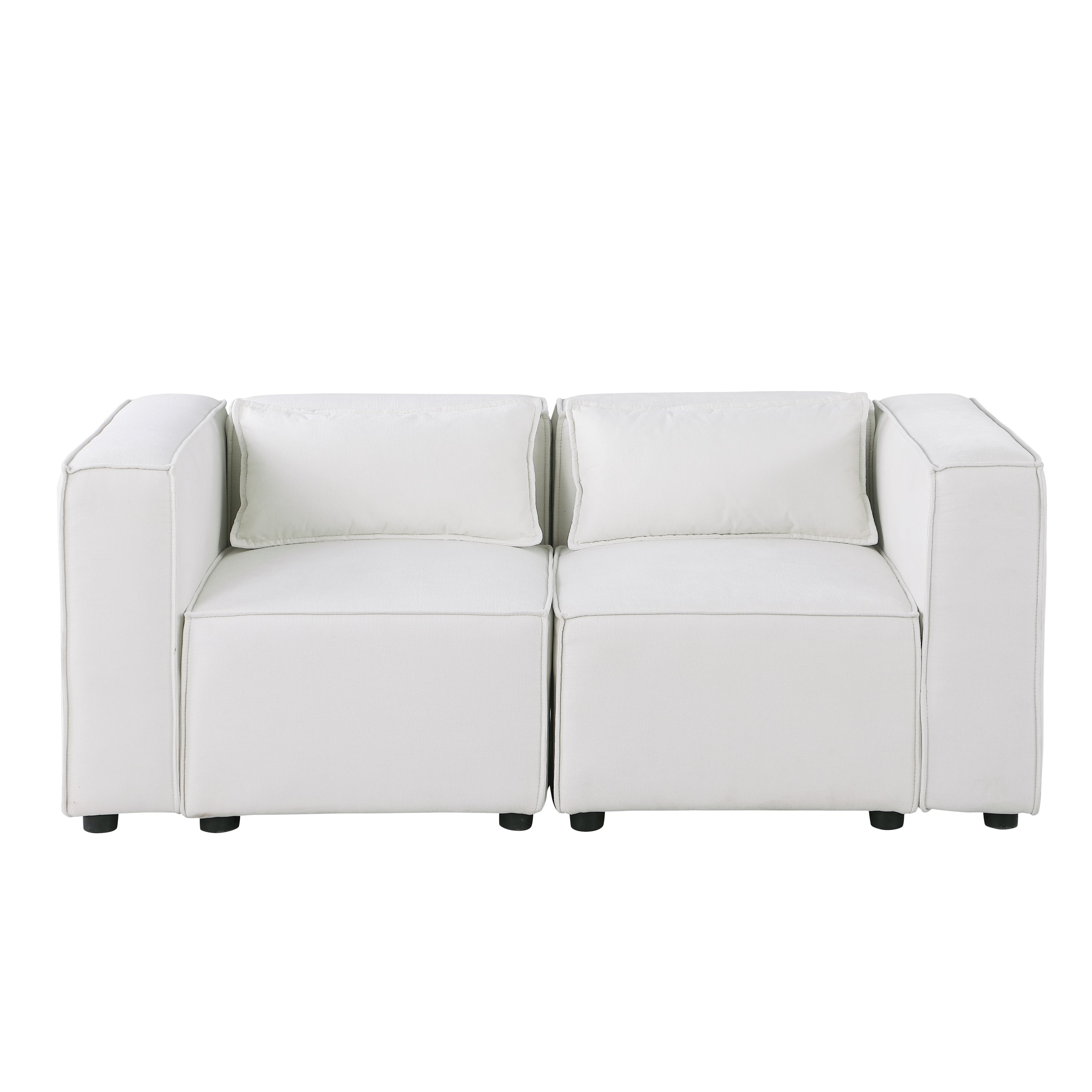 modular sofa BEIGE   chenille fabric,  simple and grand, the seat and back is very soft. this is also a KNOCK DOWN sofa