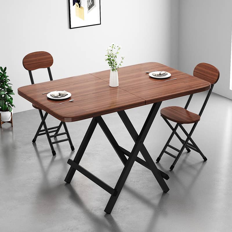 Foldable Rectangular Dining Table for 6 - Perfect for Small Space fxjc-915