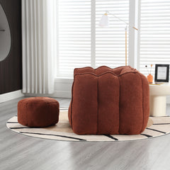 Soft Bean Bag Chair with High Resilient Foam(Chips)for living room and bedroom,Comfortable Square Lazy Sofa with Footstool, Cover for Adults to Gaming, Reading, and Watching TV