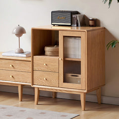 Oak Wood Cabinet - Premium Quality Storage Solution for Home & Office Y84M08