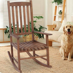 Outdoor Rocking Chair Patio Rocker Brown