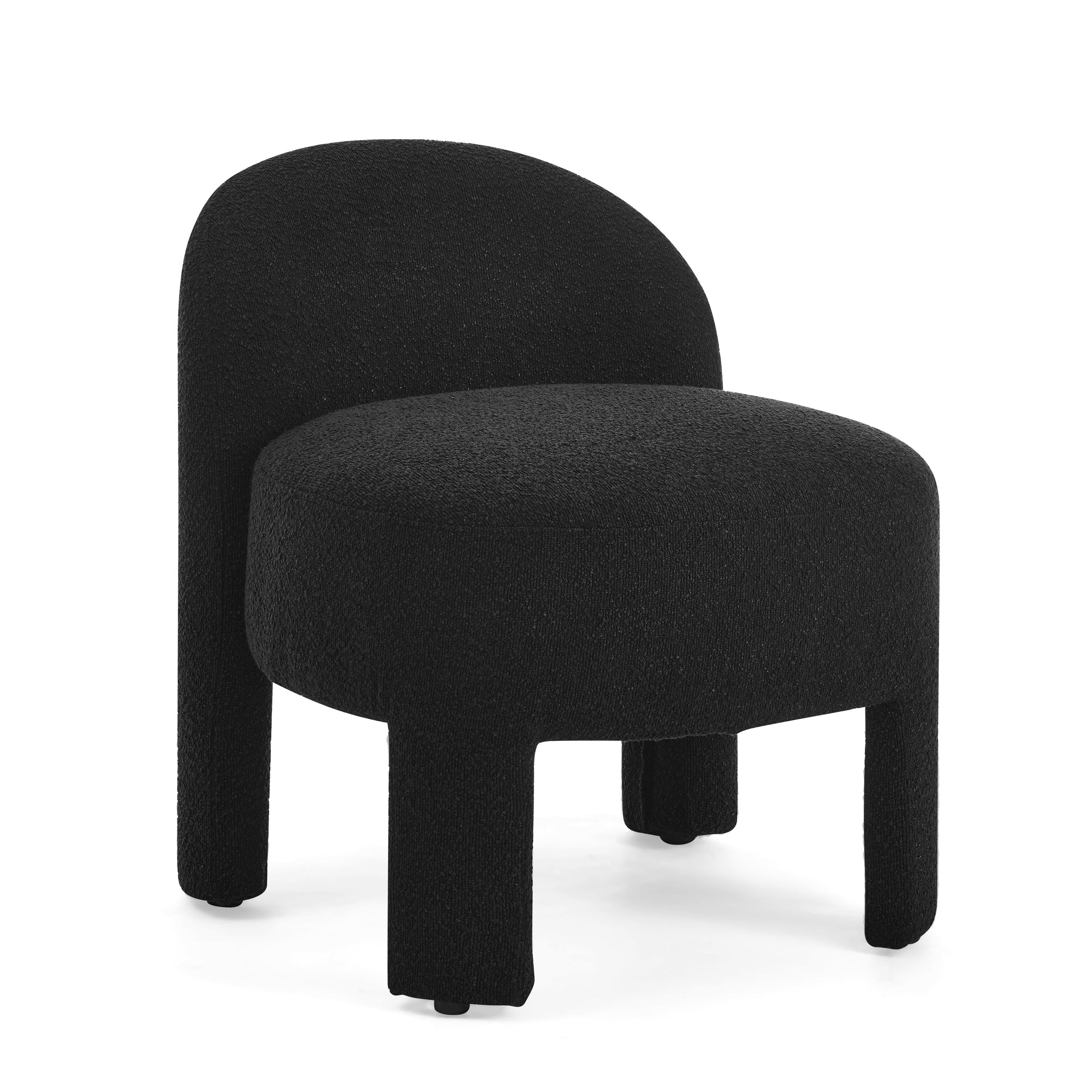 Hoop gauze lounge chair with soft cushion and backrest, need to be assembled, suitable for living room/bedroom/dining room -- BLACK(24.5"*28.75"*28.75")