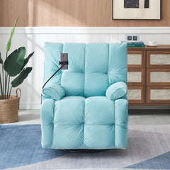 Single chair cyan comfortable seat, the seat is soft and comfortable, suitable for small living room space single sofa