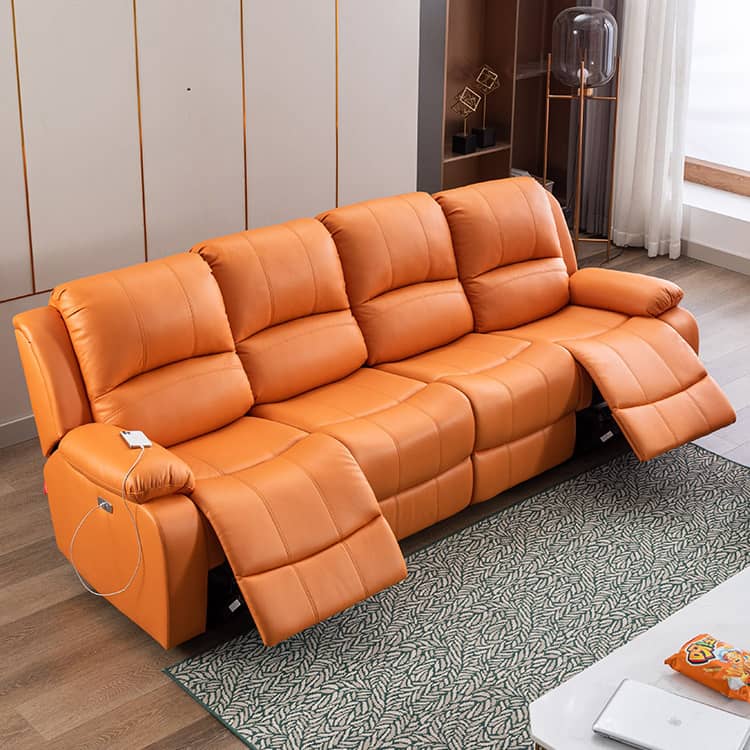 Modern 3-Seater Recliners for LIvingroom - Multi-Color & Fabric Design for Living Room fykl-442