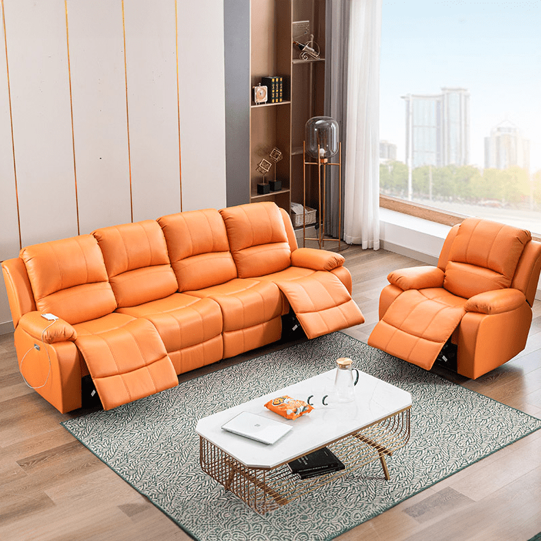 Modern 3-Seater Recliners for LIvingroom - Multi-Color & Fabric Design for Living Room fykl-442