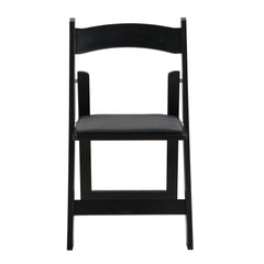 Upholstered folding  chair, space saving,,easy to carry, 4PCS,Black cushion/Black shelf,Dining room