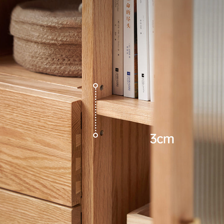 Oak Wood Cabinet - Premium Quality Storage Solution for Home & Office Y84M08