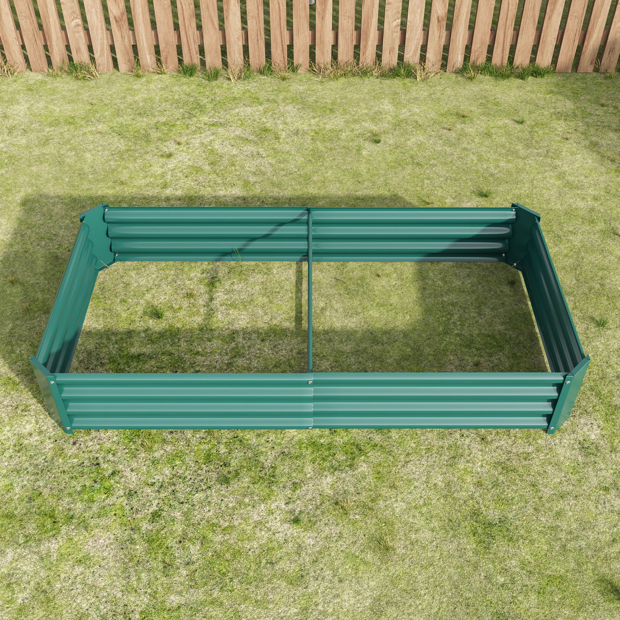 Raised Garden Bed Outdoor, 6×3×1ft , Metal Raised  Rectangle Planter Beds for Plants, Vegetables, and Flowers - Green