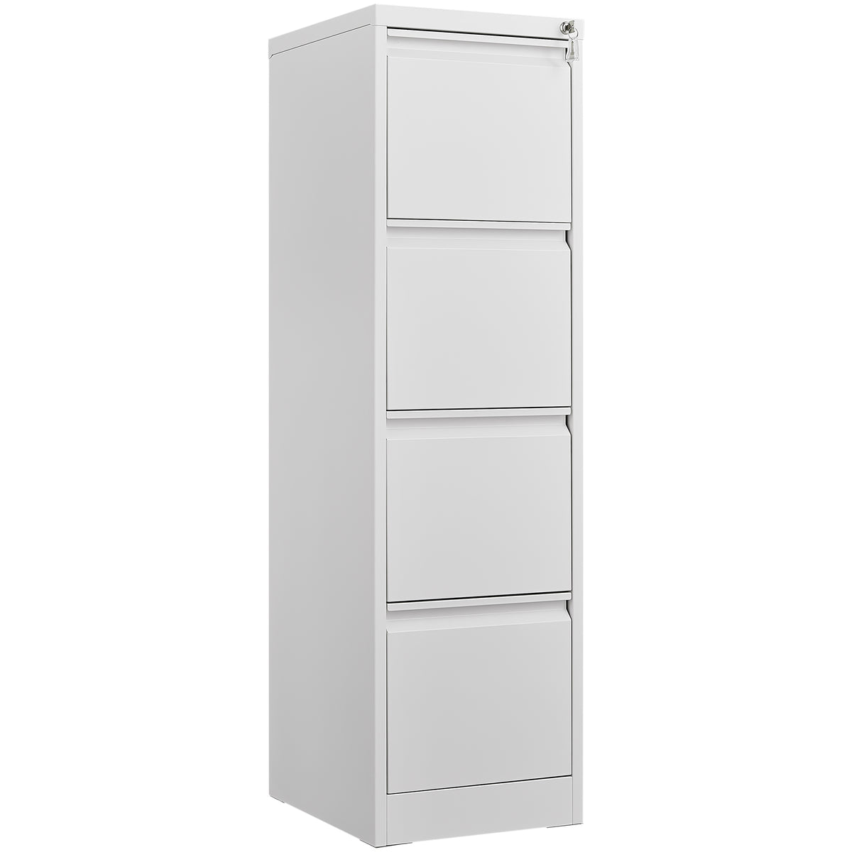 4 Drawer File Cabinet with Lock Metal Vertical File Storage Cabinet Office Home Steel Vertical File Cabinet for A4 Legal/Letter Size Narrow File Cabinet Locked,Assembly Required