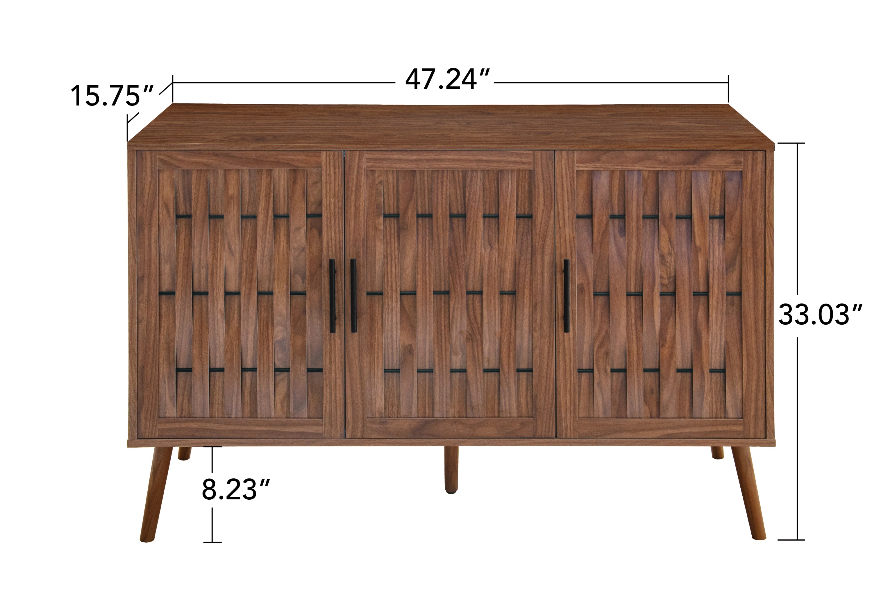 3 door cabinet, Accent Storage Cabinet, Suitable for Living Room, Bedroom, Dining Room, Study