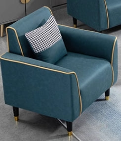 Stylish Multi-Color Techno Fabric Sofa: Modern Mint Green, Orange, Blue, Yellow, and Gray Options yr-124