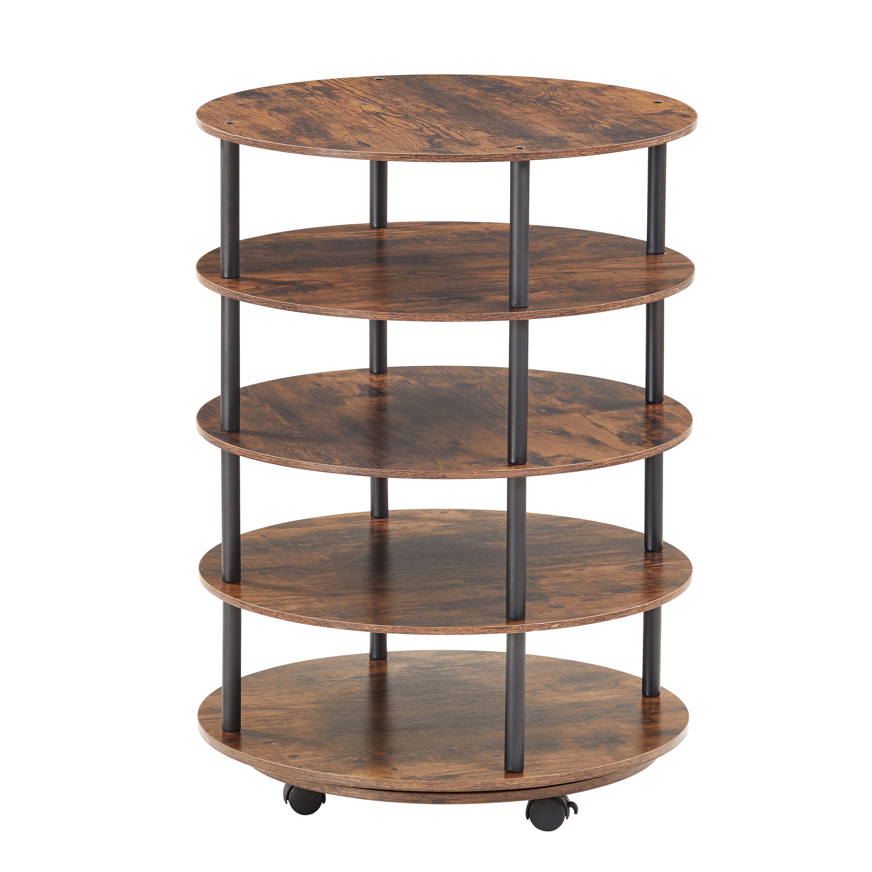 4-Tier Revolving Shoe Rack, Space-Saving Shoe Storage Organizer