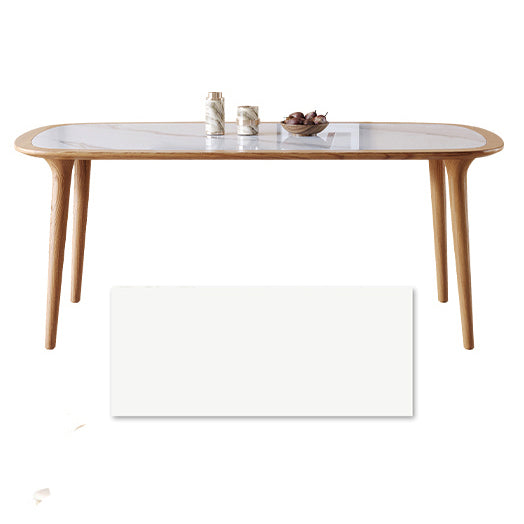 Modern Rectangular Wooden Dining Table –Sintered Stone Top Durable Design for Diningroom fmbs-002