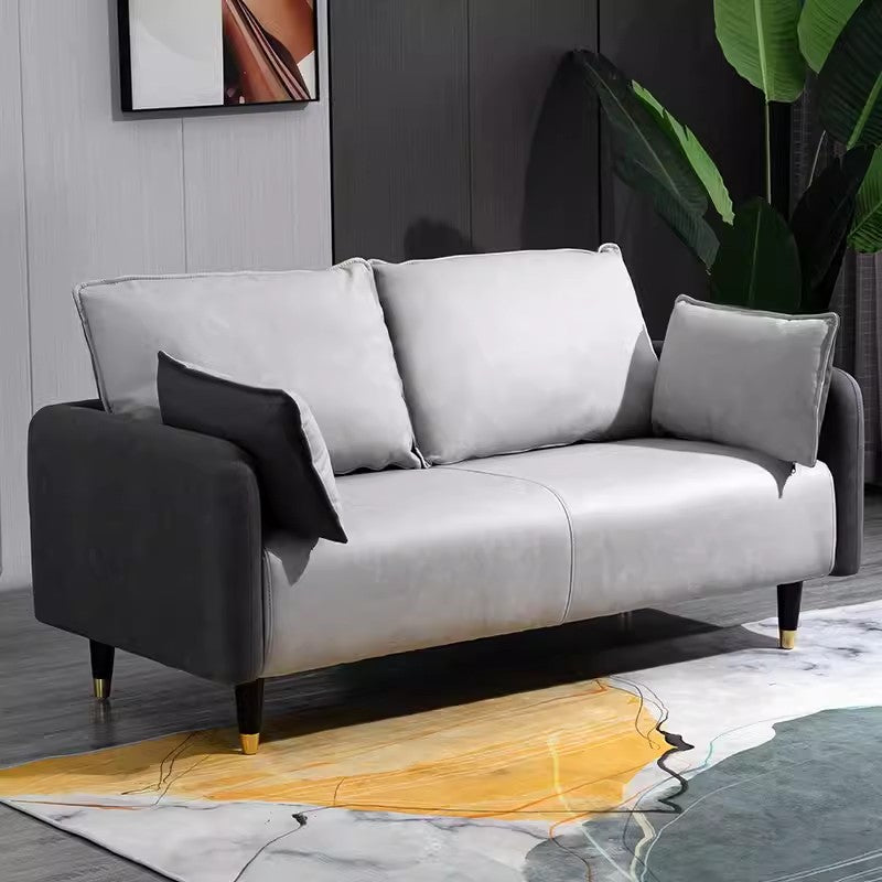 Stylish Multi-Color Techno Fabric Sofa with Wooden Accents – Brighten Your Living Space yr-121