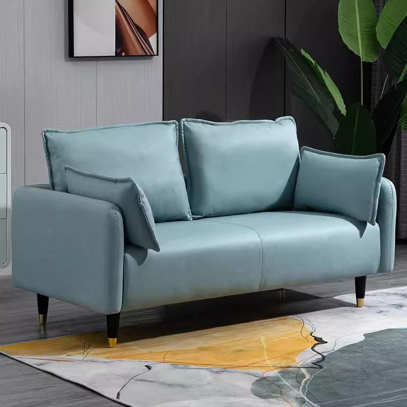 Stylish Multi-Color Techno Fabric Sofa with Wooden Accents – Brighten Your Living Space yr-121