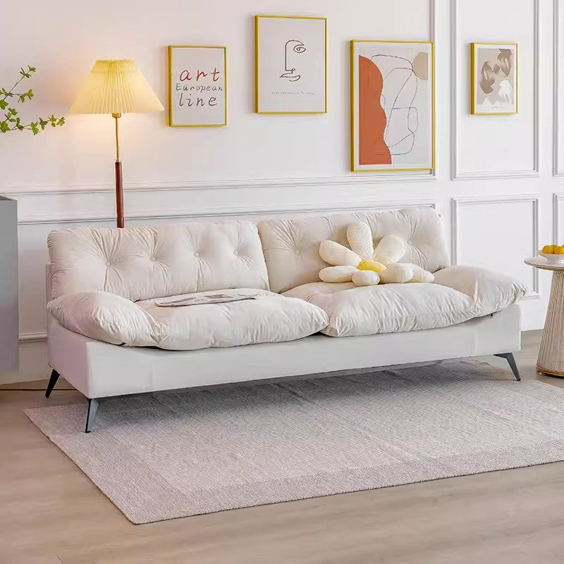 Stylish Modern Sofa in Premium Off White Techno Fabric - Comfortable, Durable & Elegant Seating jy-118