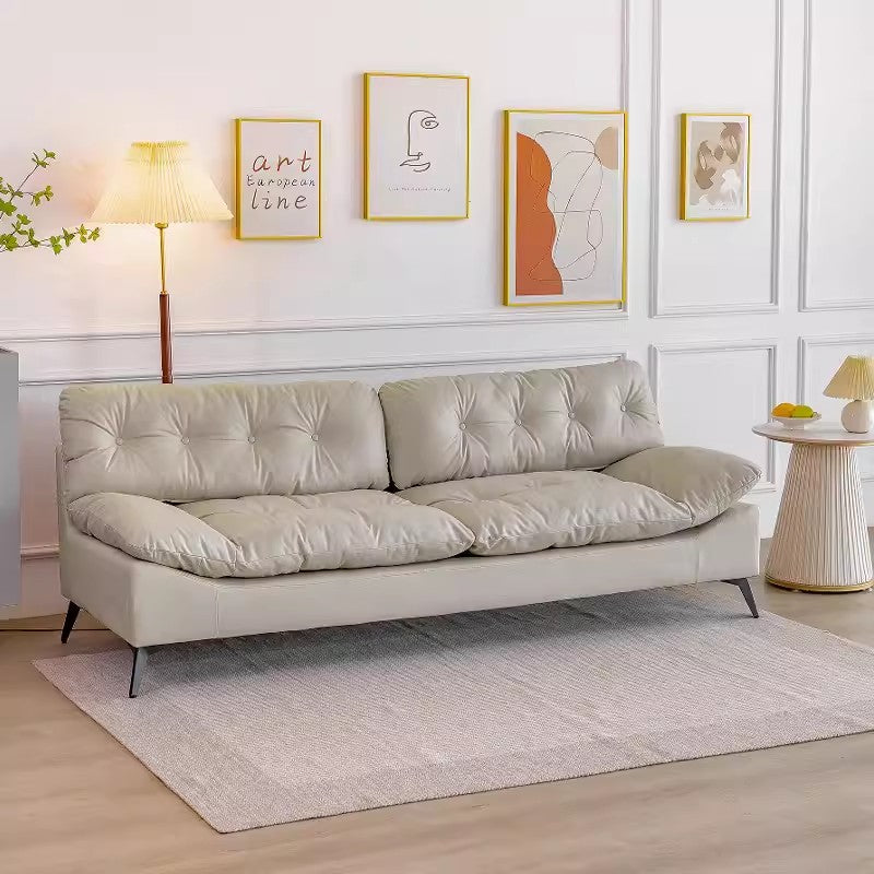 Stylish Modern Sofa in Premium Off White Techno Fabric - Comfortable, Durable & Elegant Seating jy-118