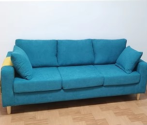 Stylish Multi-Color Scratch-Resistant Fabric Sofa with Rubber Wood Legs yr-123