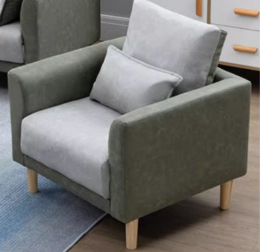 Stylish Multi-Color Techno Fabric Sofa with Wooden Accents – Brighten Your Living Space yr-121