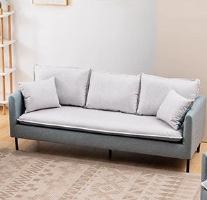 Stylish Mint Green & Dark Blue Sofa with Techno Fabric for Modern Living Rooms qm-5