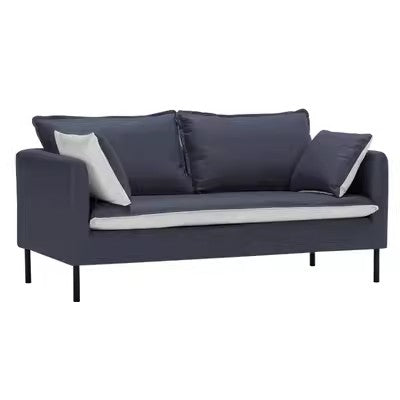 Stylish Mint Green & Dark Blue Sofa with Techno Fabric for Modern Living Rooms qm-5