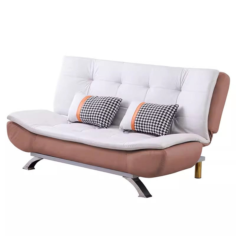 Sleek Modern Sofa in Off-White, Light Brown, Yellow, Orange, Gray, Mint Green with Techno Fabric & Cotton Upholstery qm-10