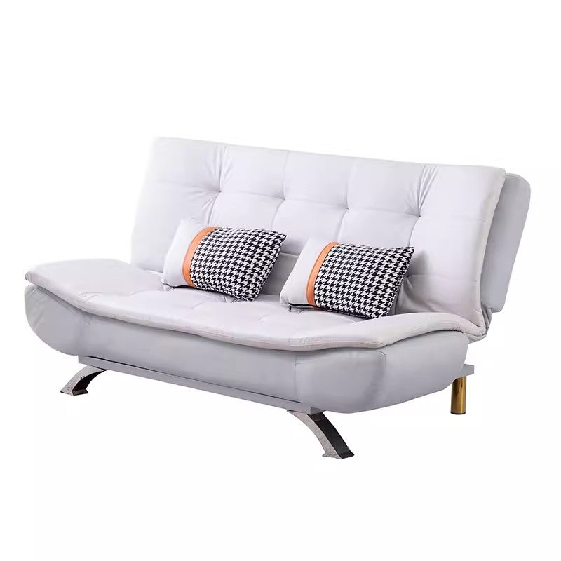 Sleek Modern Sofa in Off-White, Light Brown, Yellow, Orange, Gray, Mint Green with Techno Fabric & Cotton Upholstery qm-10