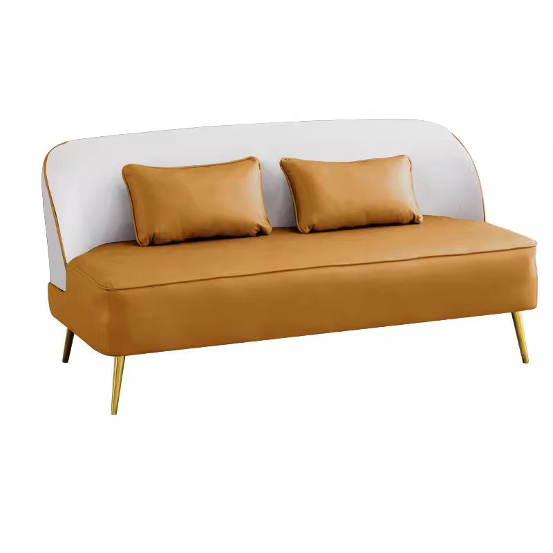 Modern Multi-Color Sofa: Gray, Yellow, Off-White, Dark Green, Orange - Premium Techno Fabric & Cotton, Wood Frame qm-13