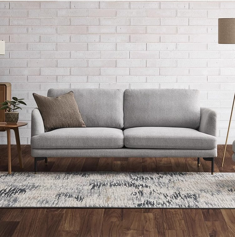 Stylish Light Gray Pine Fabric Sofa - Modern Comfort for Your Living Room mr-164