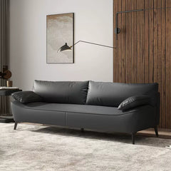 Modern Sofa with Ottoman in Techno Fabric and Wooden Base - Durable Particle Board Frame fsmy-402