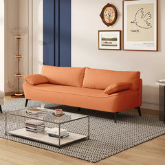 Modern Sofa with Ottoman in Techno Fabric and Wooden Base - Durable Particle Board Frame fsmy-402