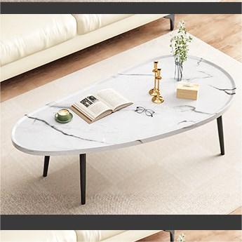 Modern Elegant Coffee Table in Leaf Shape with Metal Legs - Contemporary Minimalism for Any Decor fxjc-912