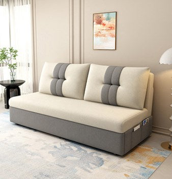 Stylish Cotton-Linen Sofa Set in Vibrant Orange, Beige, Light Blue, Dark Green, Gray, and Yellow - Premium Brown Finish fsx-1006