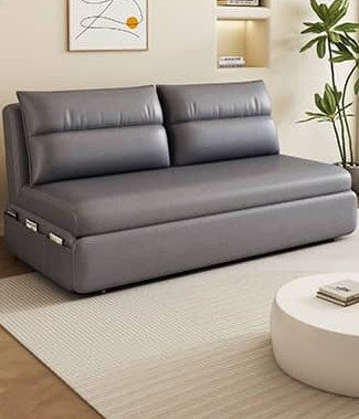 Luxurious Dark Leathaire Sofa - Elegant White, Champagne, Blue, and Light Gray Options! fsx-1009