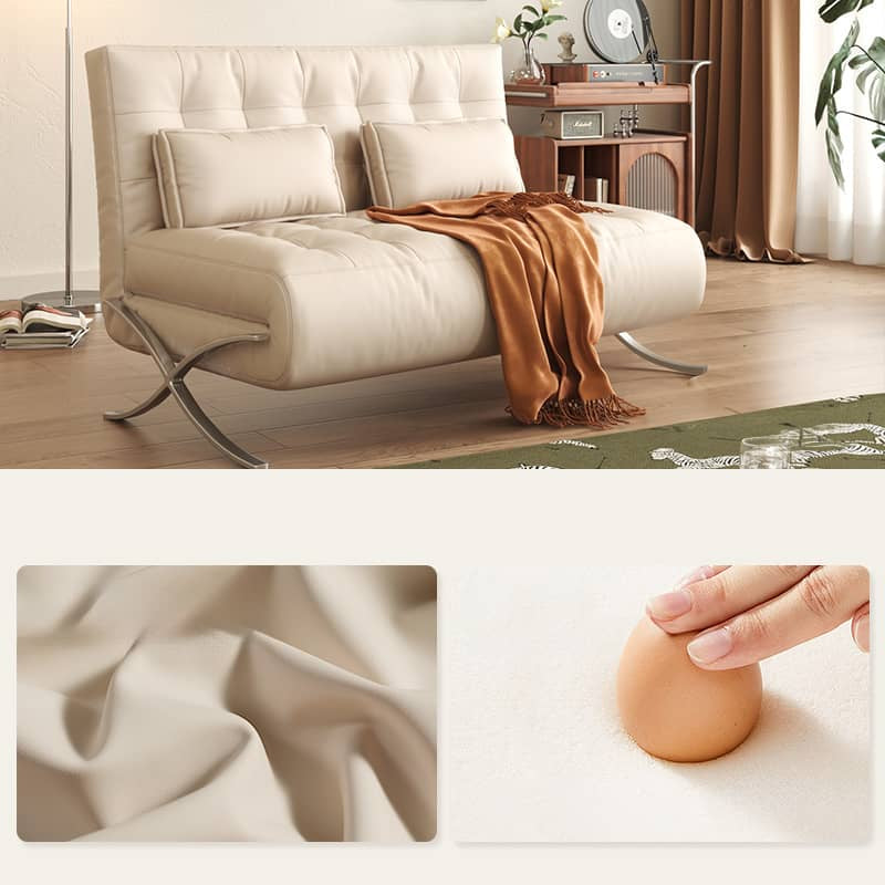 Modern Faux Leather Sofa Bed with Foam Filling - Minimalistic Futon for All Your Room fbby-1382