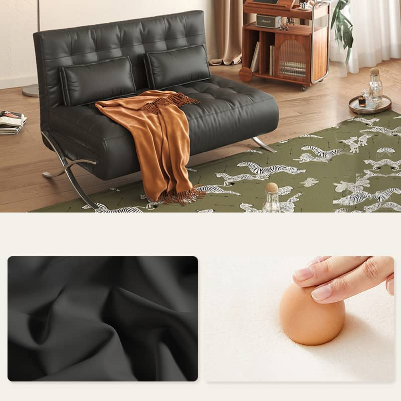 Modern Faux Leather Sofa Bed with Foam Filling - Minimalistic Futon for All Your Room fbby-1382